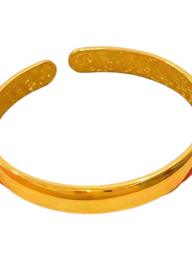 金店同款光面素圈开口手镯