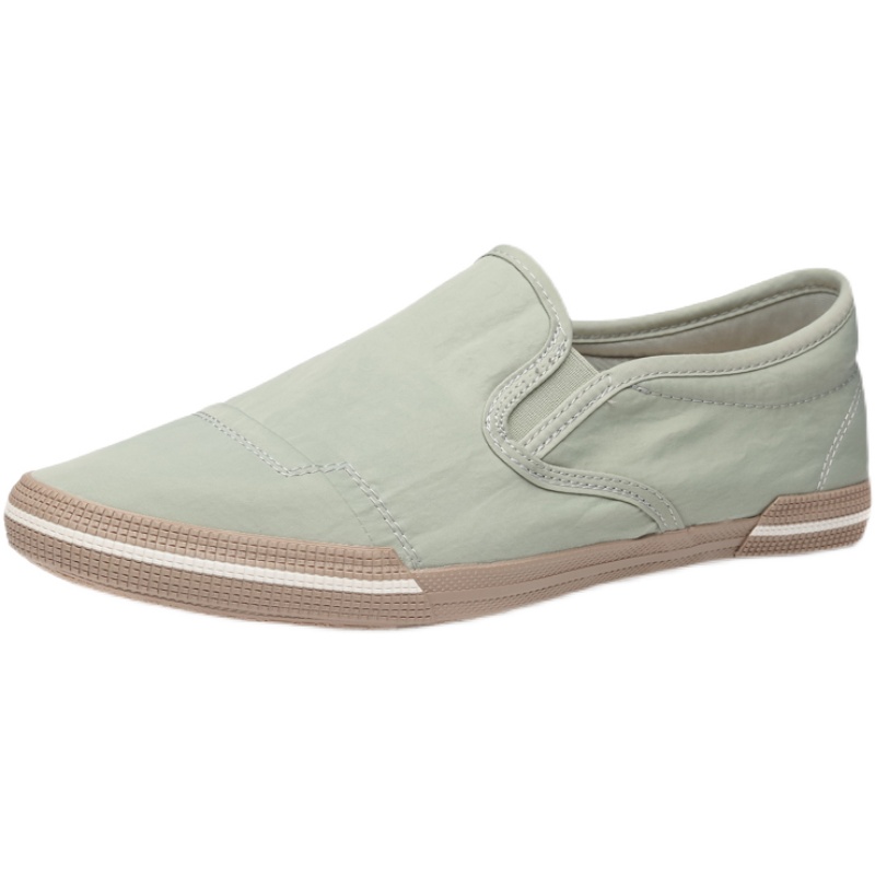 2025年宝达帆布鞋男士一脚蹬懒人鞋老北京休闲透气软底驾车板鞋子