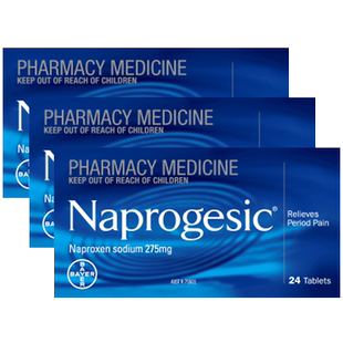 【自营】Bayer拜耳naprogesic痛经片萘普生姨妈痛止疼痛3盒装