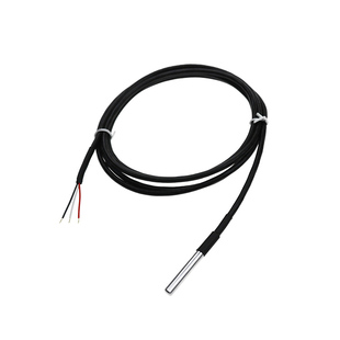 DS18B20进口数字温度传感器达拉斯不锈钢封装水温探头三芯屏蔽线