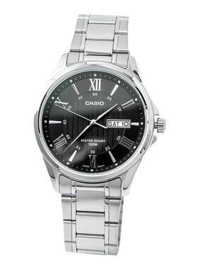 卡西欧CASIO MTP-1384D-2A防水时尚商务休闲手表男士日历腕表