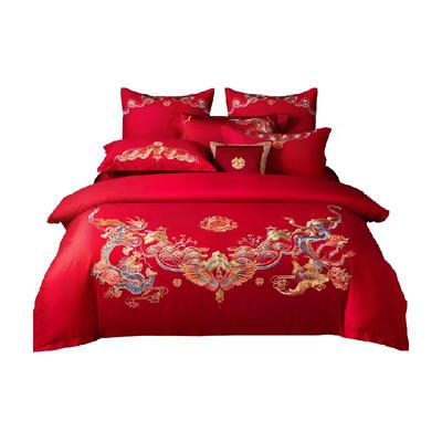 博洋家纺全棉刺绣婚庆四件套