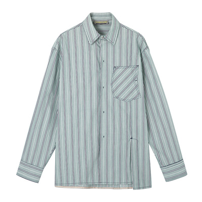 NUMBERHERE男女同款条纹衬衫