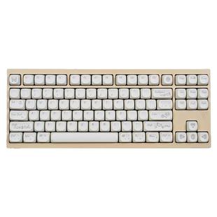 beefun玫瑰乐章黑字机械键盘键帽MOA高度PBT热升华适配65/75/87