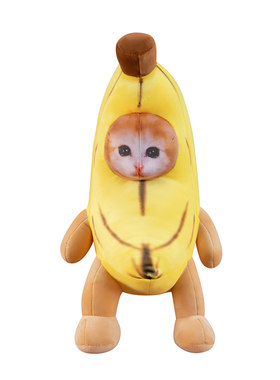 比比拉布香蕉猫玩偶抽象香蕉小猫