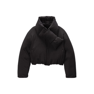 alexander wang亚历山大王 短款纯色长袖夹克外套羽绒服 女款