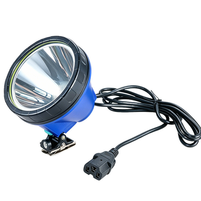 12V48V60V宽电压 聚光蓝光灯钓鱼灯白黄光品字插头接电瓶车夜钓灯