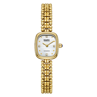 马克华菲小金表女士手表女生女款学生石英腕表女孩防水看时间礼物