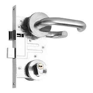 304不锈钢防火门门锁消防逃生通道门安全锁芯通用型锁体把手全套