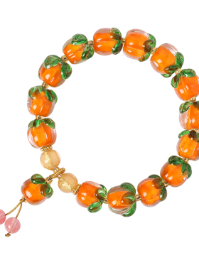 【柿柿如意】普陀山琉璃柿子手串