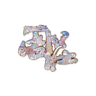 周庄联名 周庄字绘金属互动冰箱贴【燃创造原创】