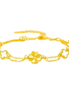 【奥莱正品】中国珠宝四叶草手链