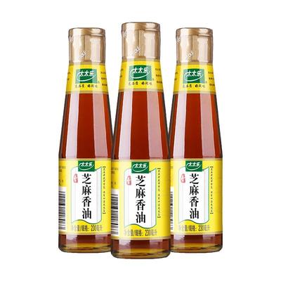 太太乐芝麻香油230ml*3瓶炒菜凉拌拌馅油碟厨房蘸料调料油