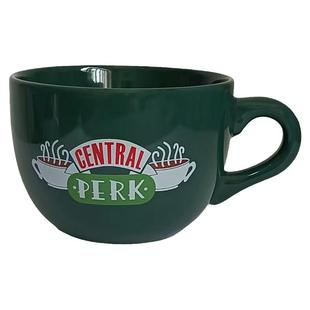 宽口杯子带盖勺咖啡杯超大号马克杯陶瓷早餐杯老友记周边同款水杯