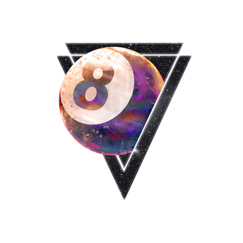 台球厅创意星球发光氛围灯画黑八球挂画桌球馆俱乐部斯诺克装饰画