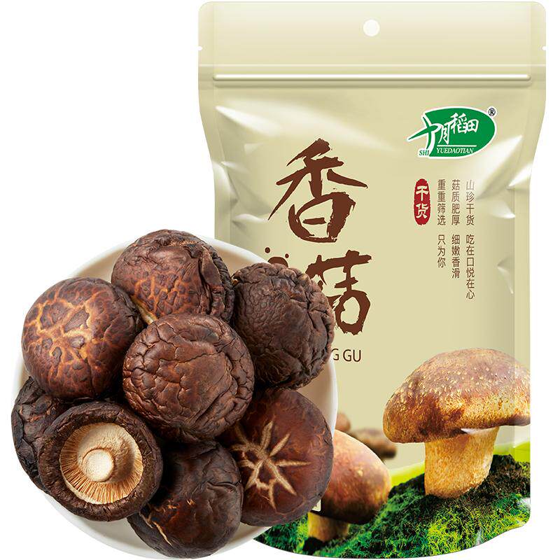 十月稻田200g香菇干货煲汤关东煮菇形饱满肉感劲道肉质鲜美煲汤