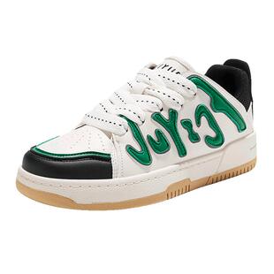 飞跃板鞋运动鞋女2025新款反光大logo休闲鞋百搭街拍情侣低帮鞋男