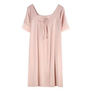 轩靓睡裙女士夏季薄款冰丝短袖气质睡衣高级感仿真丝绸大码连衣裙