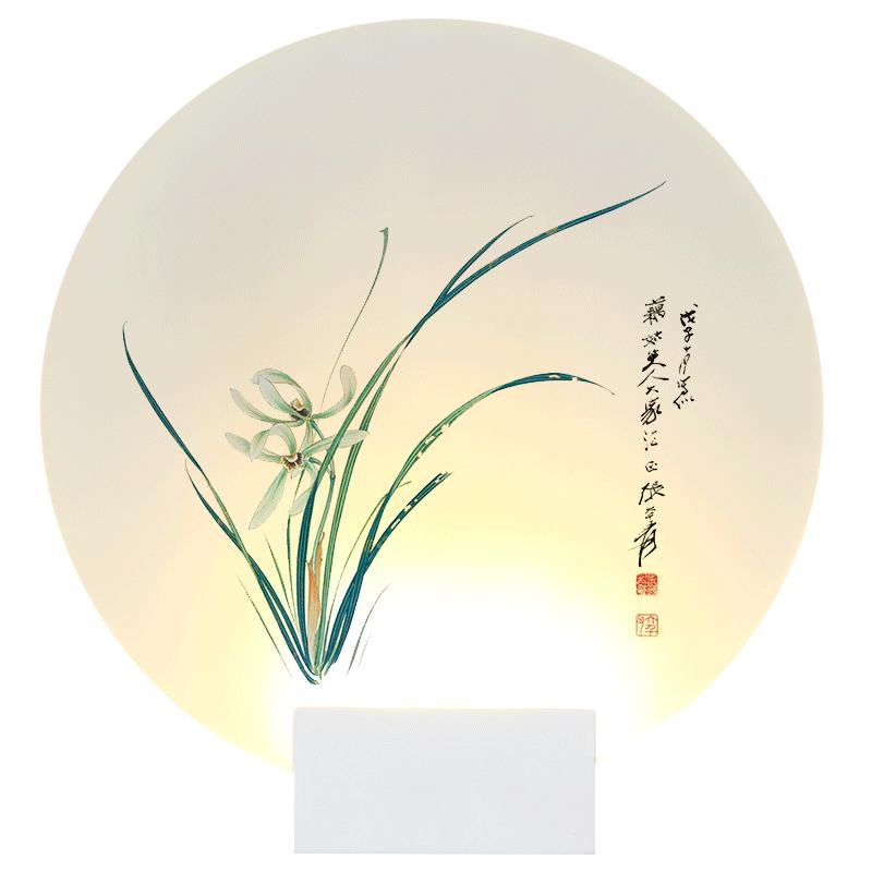 床头灯卧室壁灯客厅背景墙灯简约现代创意民宿新款茶楼中式过道灯