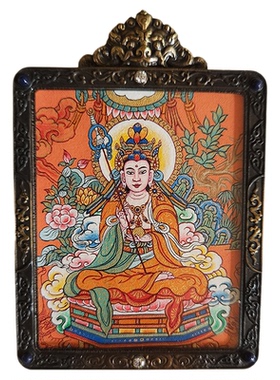 唐卡西藏手绘地藏王菩萨扎基拉姆