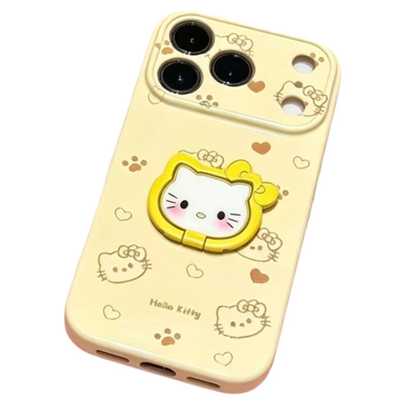 多巴胺猫咪支架防摔iPhone保护壳
