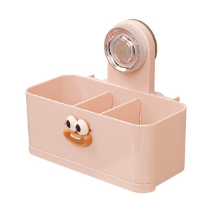 吸盘置物架免打孔卫生间厕所洗手洗漱台浴室壁挂式墙上收纳盒架子