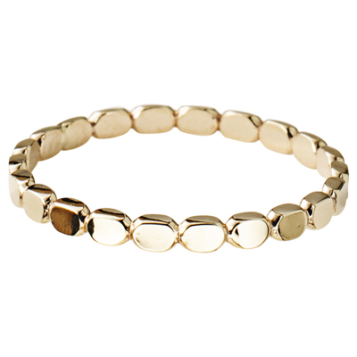 14K包金简约方块钱袋戒指女