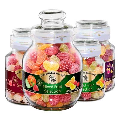 德国原装进口嘉云糖果混合水果味罐装玻璃瓶送女生硬糖果网红零食