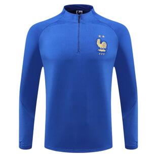 2022世界杯法国队球衣足球训练服长袖定制主场队服秋冬运动套装