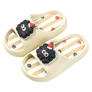 女童凉拖鞋夏季男童家居室内踩屎感防滑静音可爱亲子儿童洗澡拖鞋