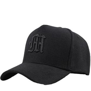 硬顶羊毛呢帽子男士加厚冬季保暖高顶棒球帽保暖大码鸭舌帽韩版潮