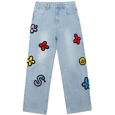 GUUKA秋季新款直筒牛仔裤