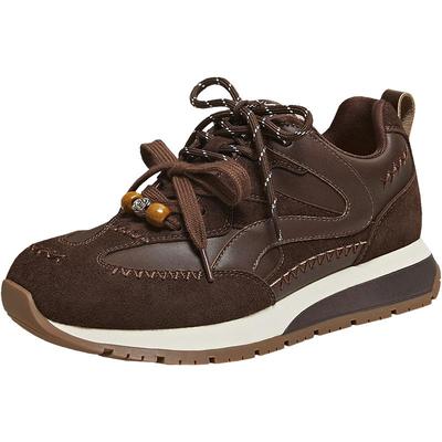 百思图春季新款厚底德训鞋女