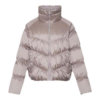 李宁羽绒服女士冬季新款立领宽松保暖白鸭绒短运动服AYMR090