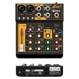 Debra德贝乐小型调音台混响声卡蓝牙电脑家用手机直播混音效果器