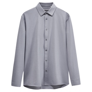 【可机洗羊毛衬衫】九牧王男士2025秋冬新款保暖商务正装长袖衬衣