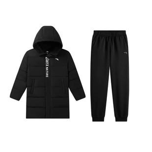 安踏儿童装男童套装羽绒服长裤洋气保暖两件套秋冬2025新款御寒厚