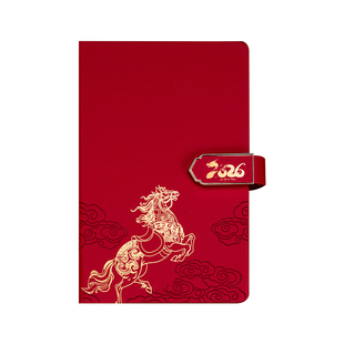马年2026年新款日程本A5红色日历记事本每日工作会议记录本计划本高颜值商务办公加厚笔记本本子礼盒定制logo