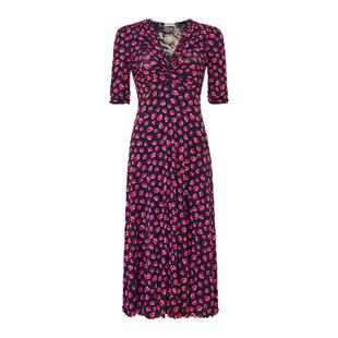 [双面穿]DVF2026春夏新款V领茶歇裙绿野仙踪玫瑰连衣裙DS1U015