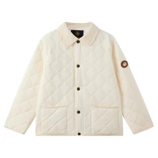 eland kids衣恋童装男童女童棉服25年冬新品休闲翻领夹棉保暖外套