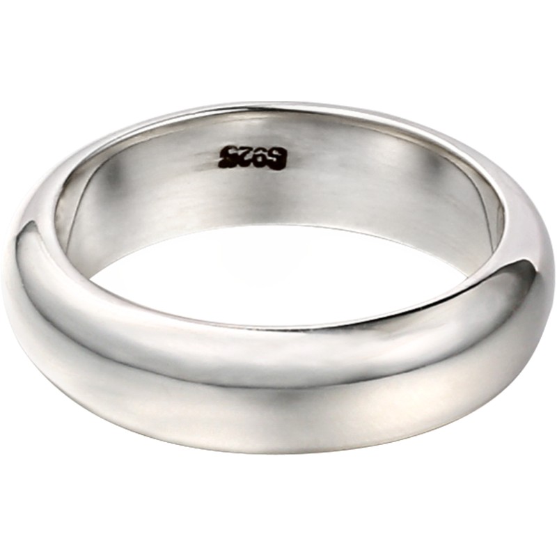 SUDROV素觉戒指设计感简约气质光面银戒指情侣对戒生日礼物送女友