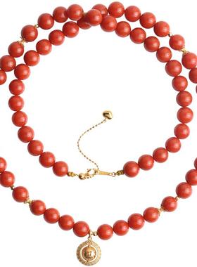 心斋堂南红妈妈链满肉