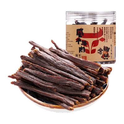 草原今朝特干牛肉干68g×1罐
