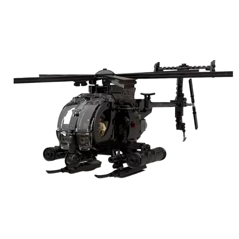 MH-6小鸟直升机MOC拼装积木