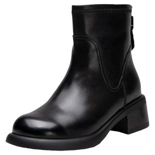 3515强人女鞋冬季保暖雪地靴羊毛皮鞋真皮毛一体马丁靴东北大棉鞋