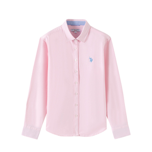 U.S. POLO ASSN.女士衬衫长袖2026新款春秋撞色休闲气质上衣百搭