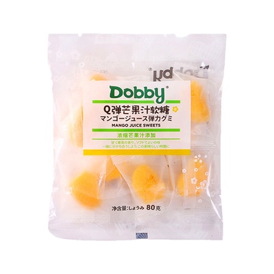 Dobby哆比软糖3袋芒果白桃软糖