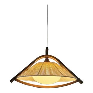 宋代美学实木中古吊灯主卧室侘寂风复古茶室艺术创意餐桌餐厅灯具