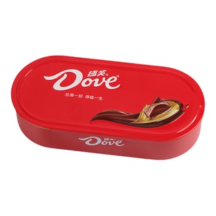 德芙牛奶巧克力心形铁盒情人节送礼27g6粒装结婚成品喜糖礼盒装