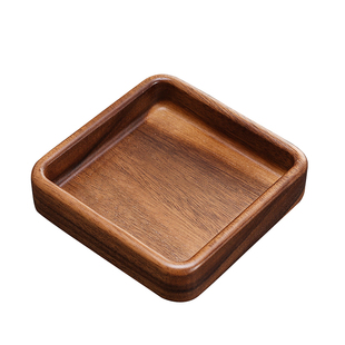 胡桃木木质点心盘托盘糕点坚果方钵干果盘收纳盒实木水果盘木盘子
